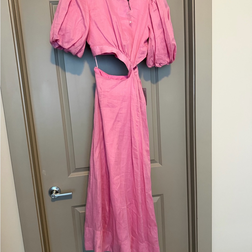 Bardot Pink Long Sleeve Dress